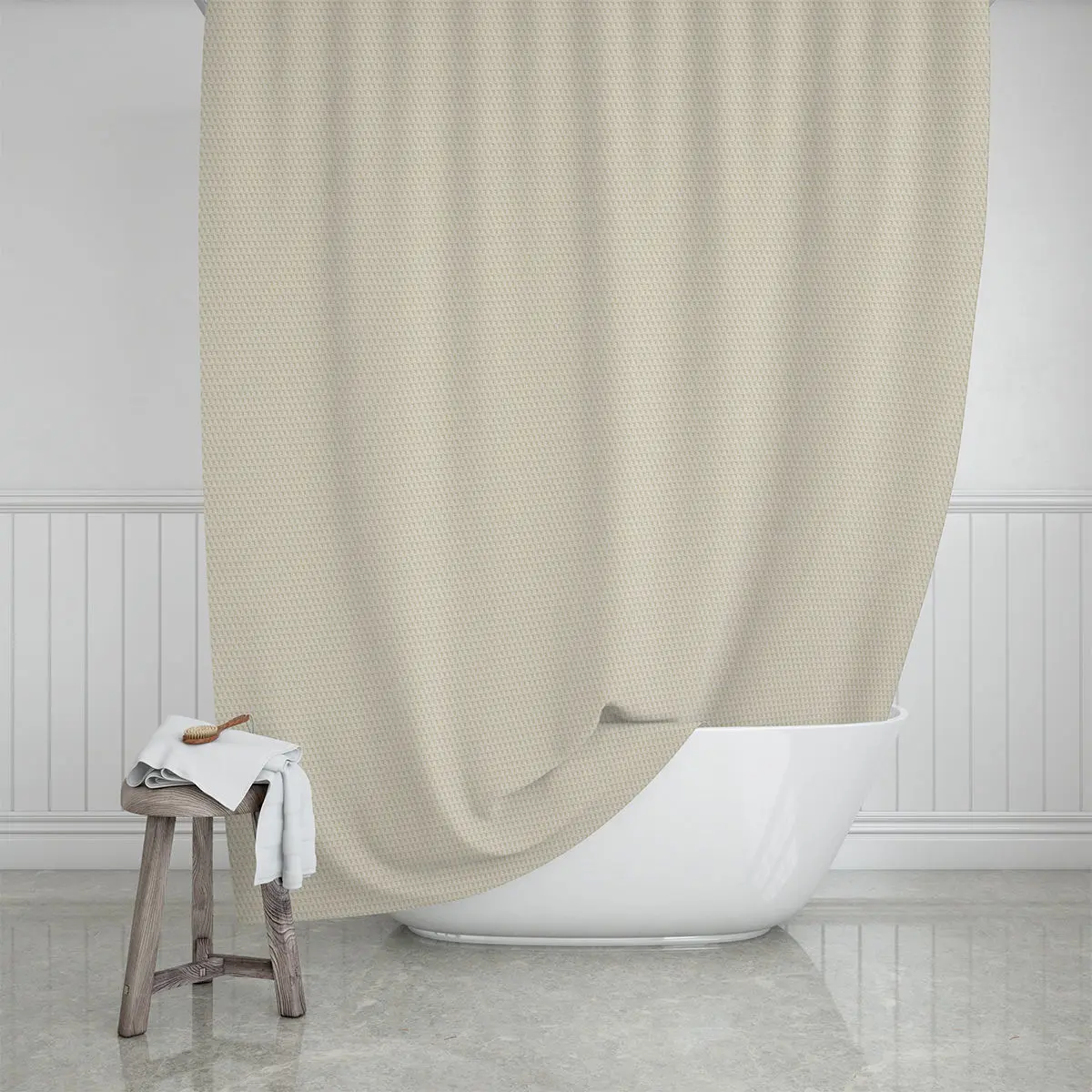 Wasserdichter Duschvorhang aus Polyester Estia Home Art Camélia