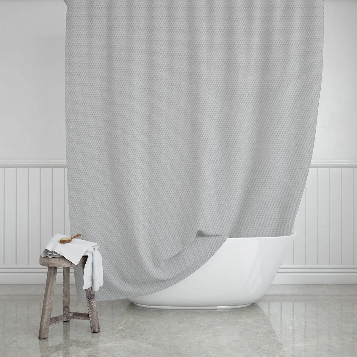 Wasserdichter Duschvorhang aus Polyester Estia Home Art Camélia