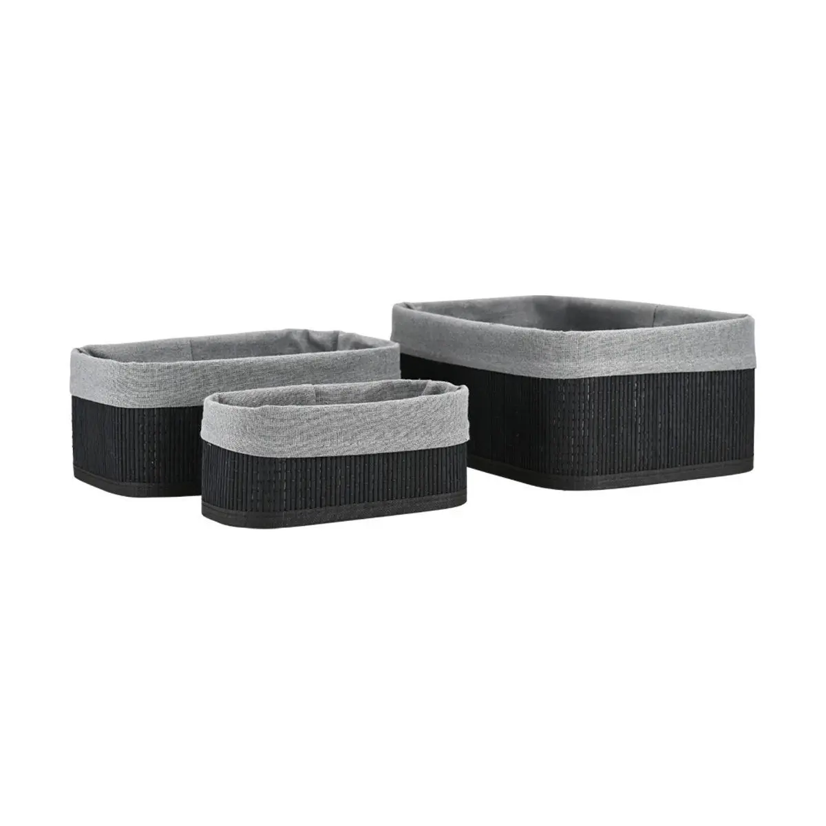 Aufbewahrungskorb mit Leinen Estia Home Art Essentials (x3)