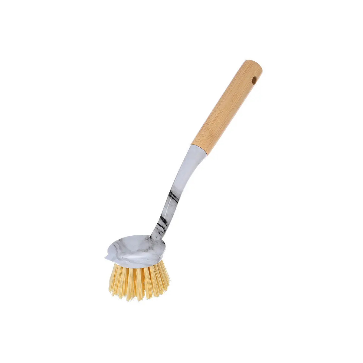 Runde, marmorierte Bambus-Geschirr-Bürste Estia Home Art Essentials