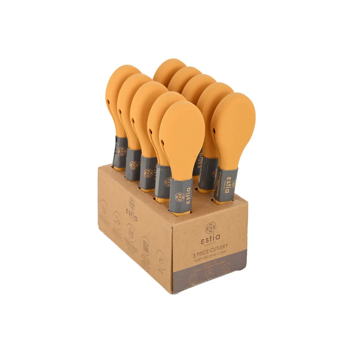 Besteck mit Silikonetui Estia Home Art (x3)