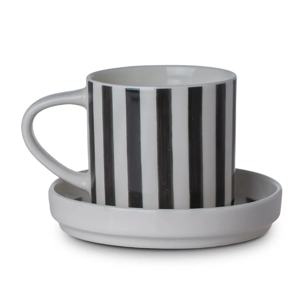 Tasse mit Untertasse Estia Home Art Hand Lines New Bone