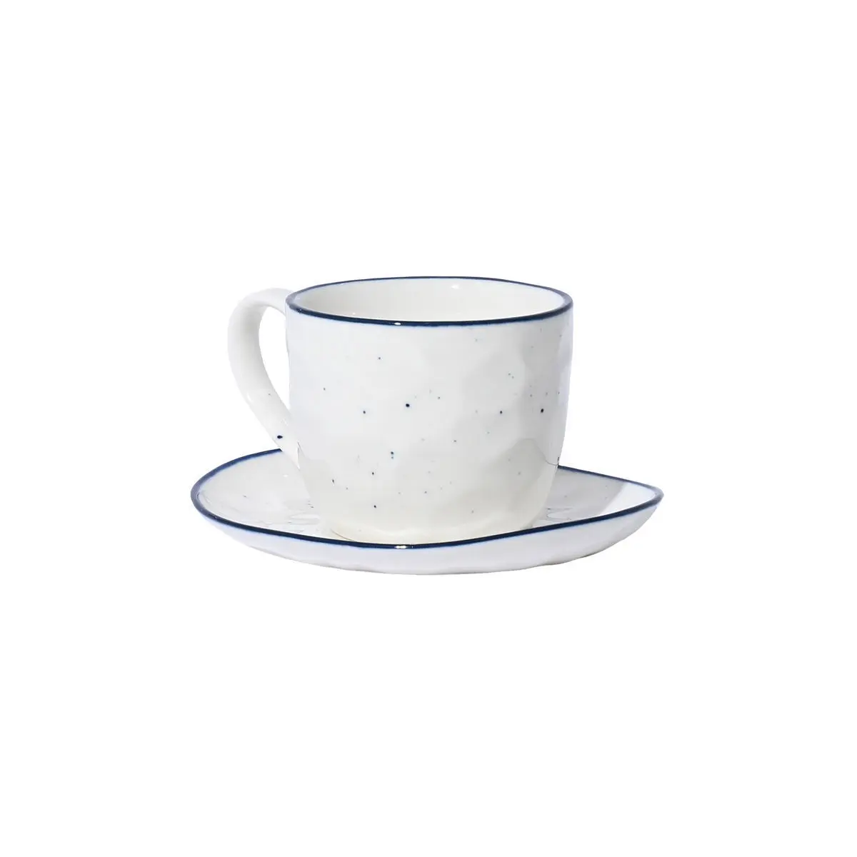 Kaffeetasse aus Porzellan mit Untertasse Estia Home Art Pebbles