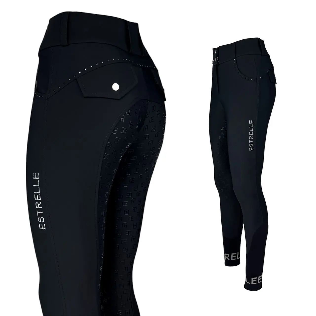 Pantaloni da equitazione da donna con grip al ginocchio Estrelle Equestrian Signature