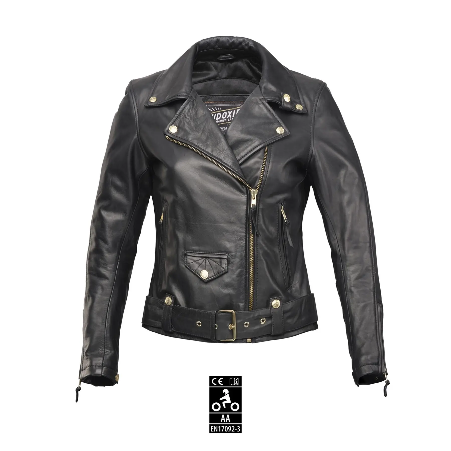 Motorrad-Lederjacke Damen Eudoxie Amy