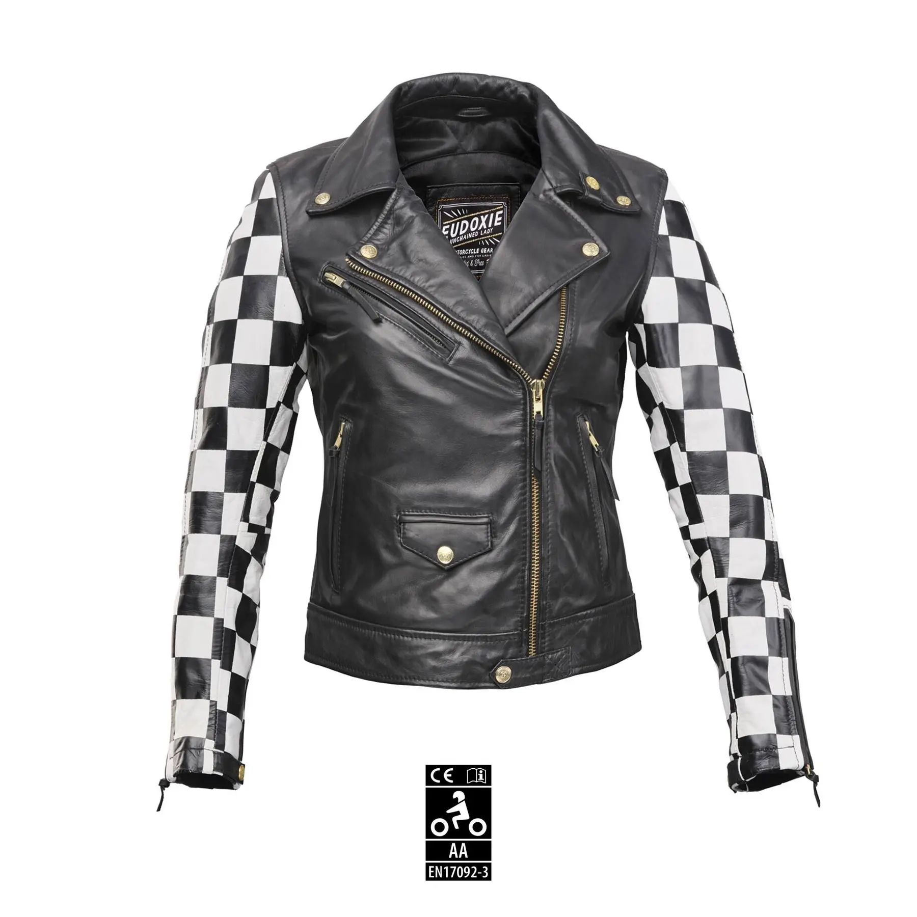Motorrad-Lederjacke Damen Eudoxie Beth