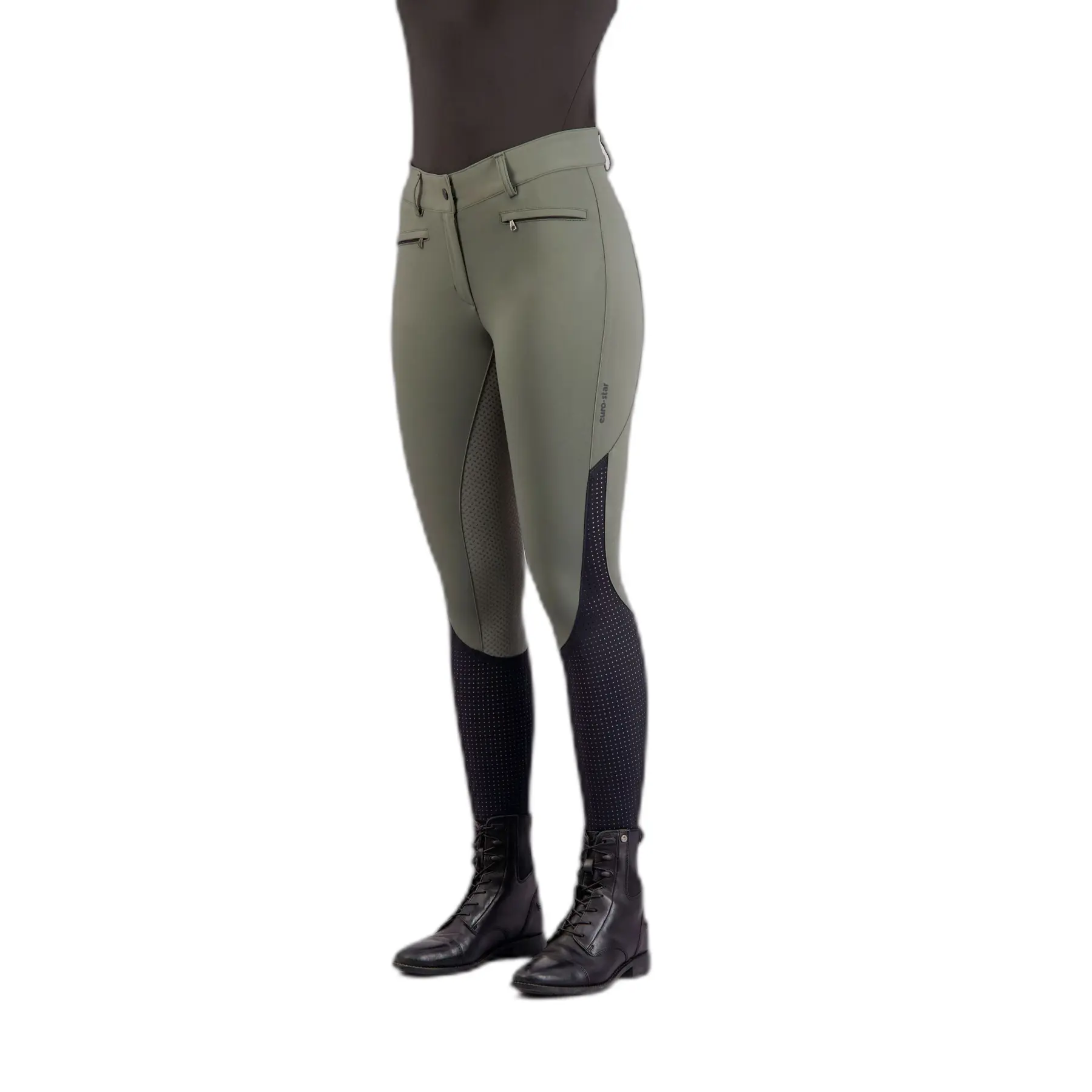 Pantaloni da equitazione full grip da donna Euro-Star Airflow