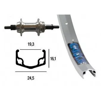 Hinterrad mit Schrauben Exal Winora Zx 19 135