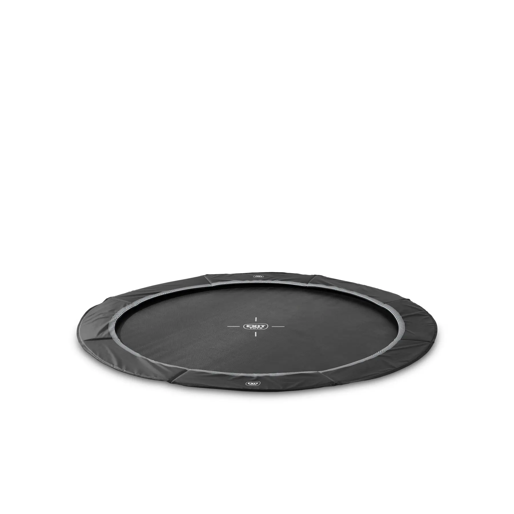 EXIT InTerra ebenerdige sports Trampolin 214x305cm - schwarz