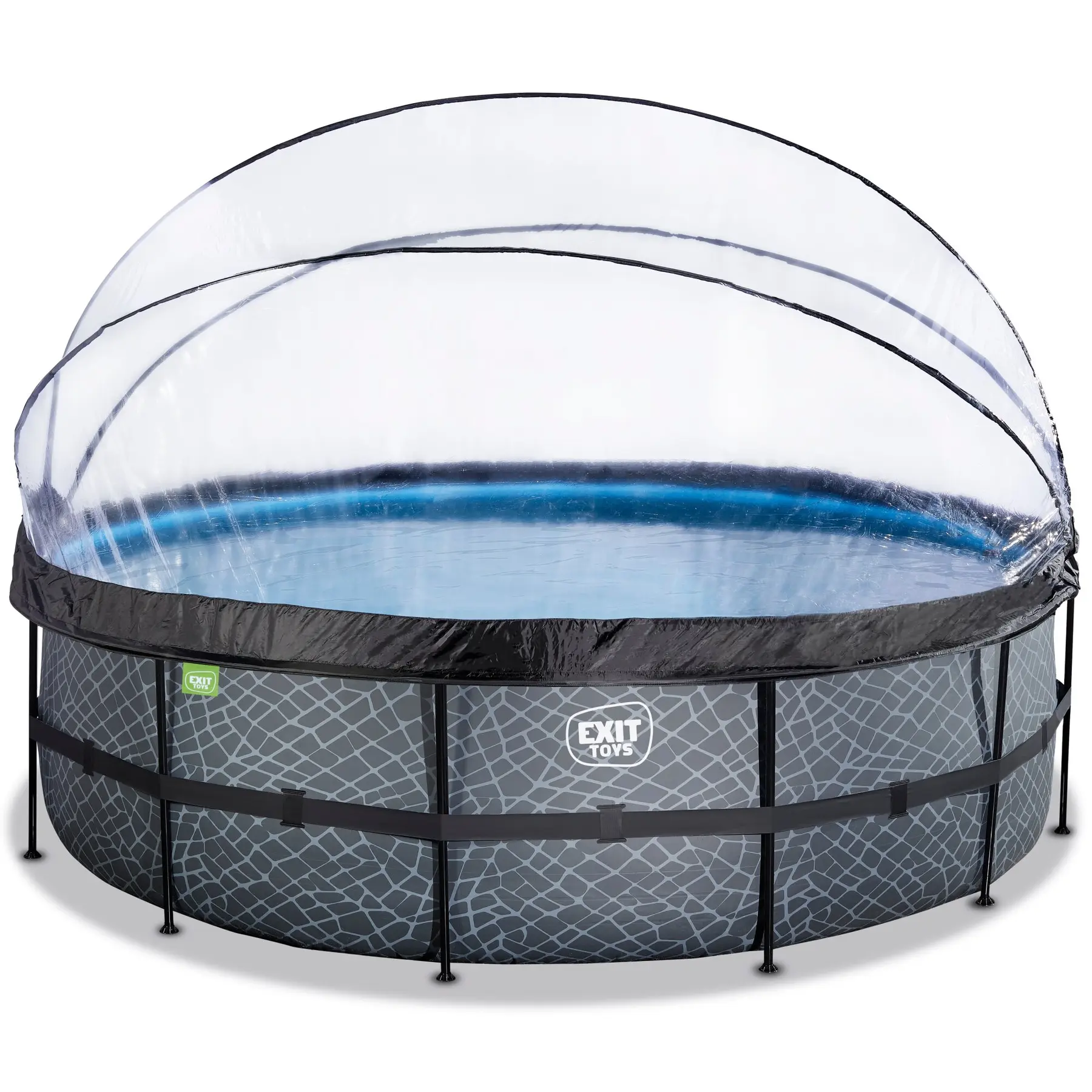 Piscine avec pompe filtrante à sable et dôme et pompe à chaleur enfant Exit Toys Stone 488 x 122 cm Piscine avec pompe filtrante à sable et dôme et pompe à chaleur enfant Exit Toys Stone 488 x 122 cm