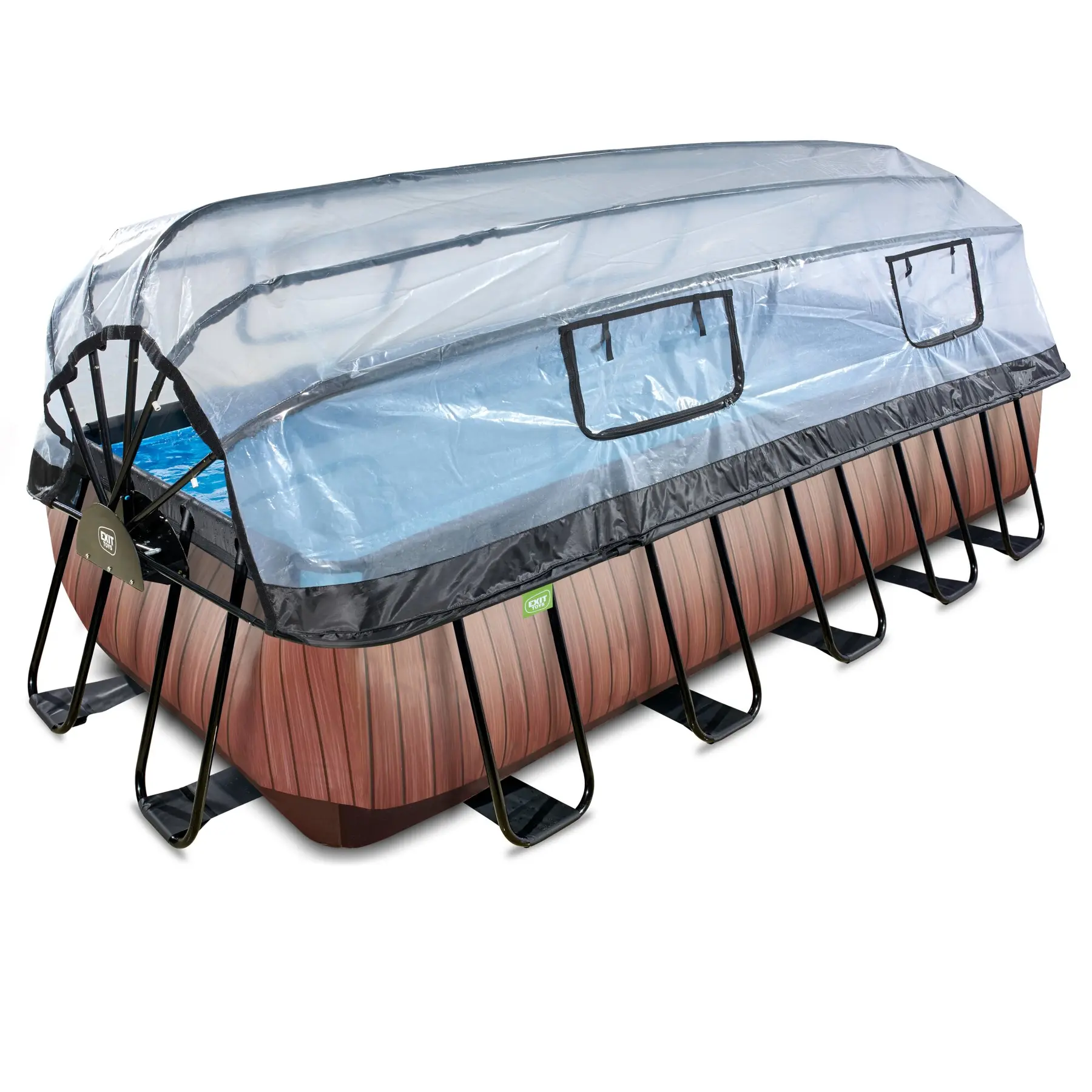 Piscine avec pompe filtrante à sable et dôme et pompe à chaleur enfant Exit Toys Wood 540 x 250 x 122 cm Piscine avec pompe filtrante à sable et dôme et pompe à chaleur enfant Exit Toys Wood 540 x 250 x 122 cm