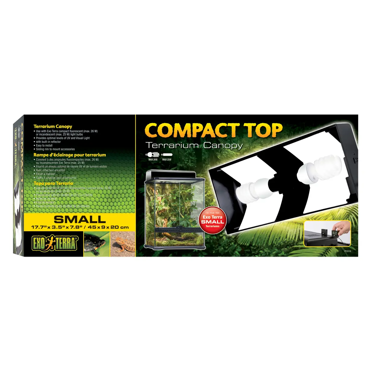 Rampe éclairage pour terrarium Exo Terra Compact Top S