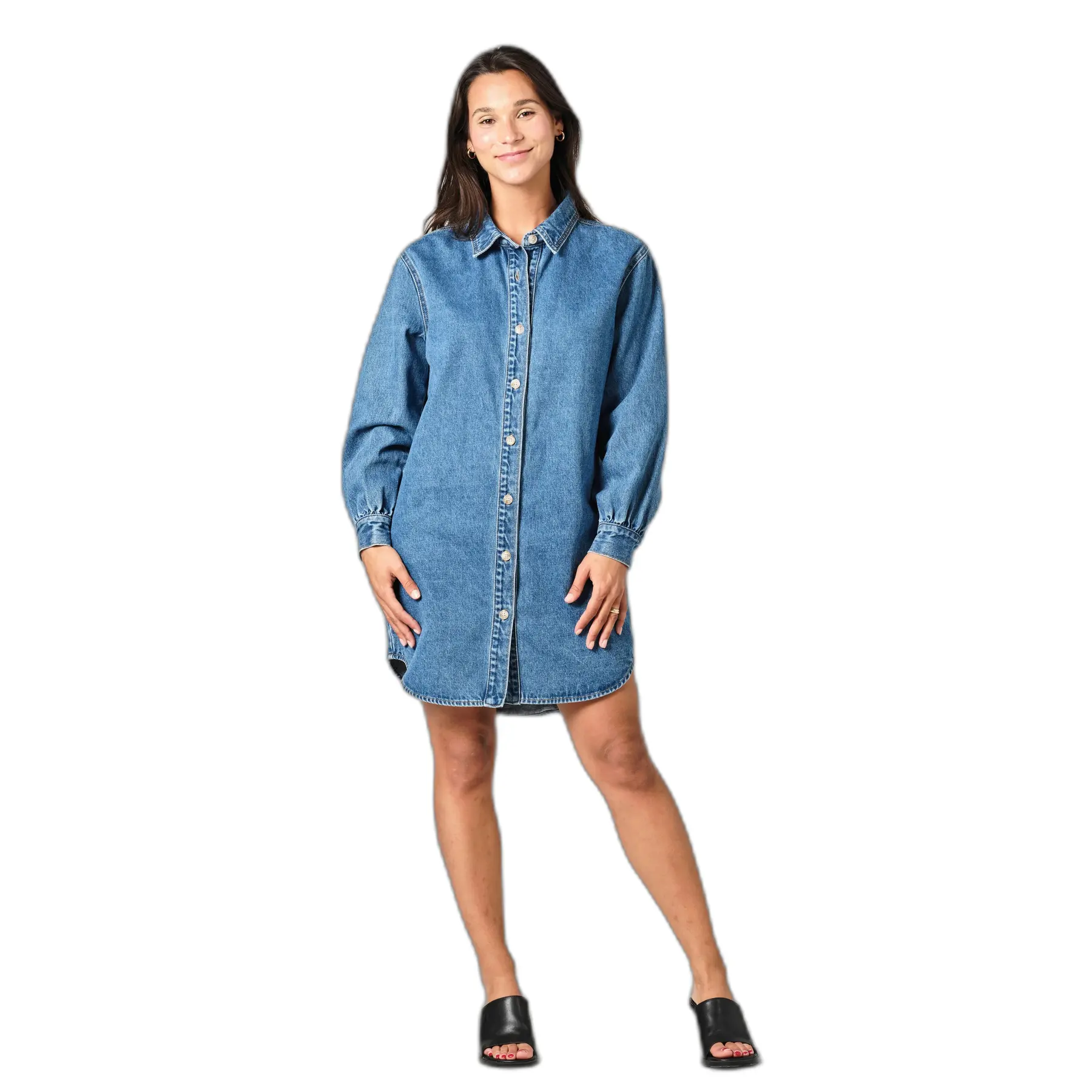 Denim-Hemdkleid für Damen F.A.M. Paris Salome Long