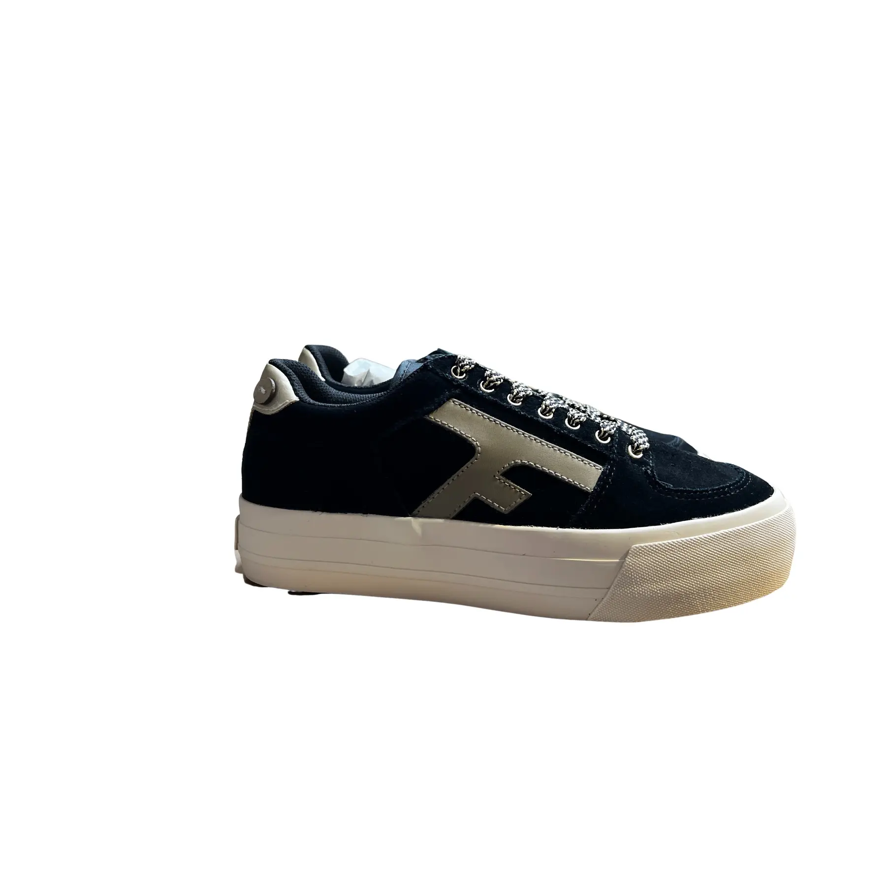Sneakers da donna in camoscio e cotone riciclato Faguo Walnut