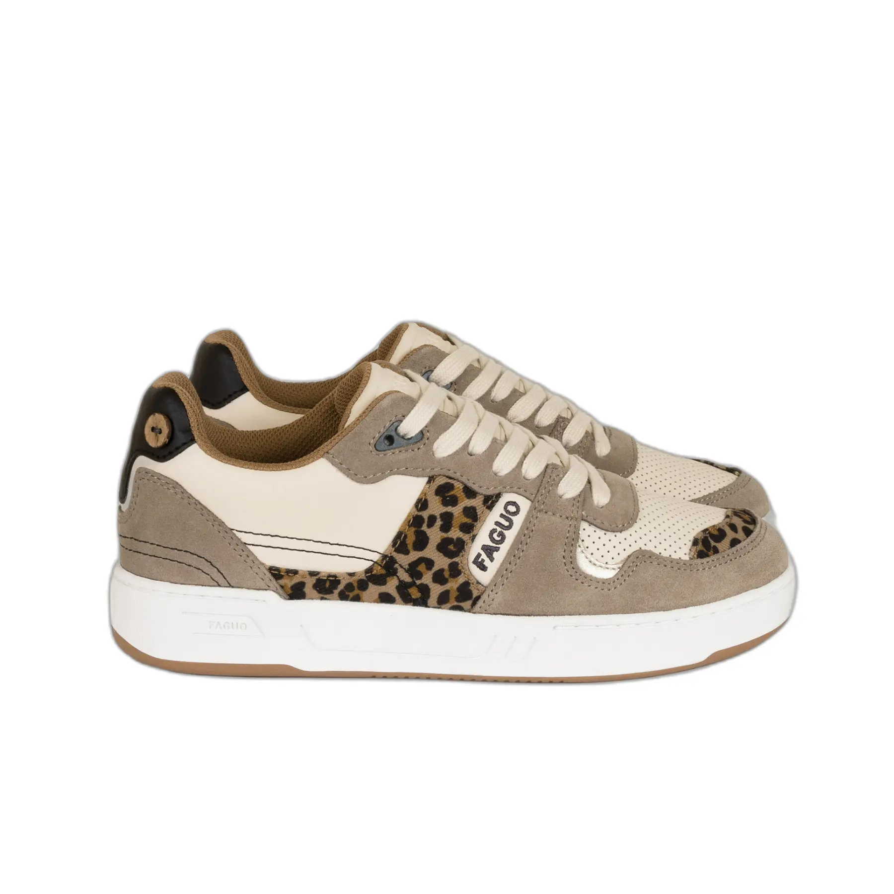 Sneakers da donna in pelle e camoscio Faguo Ceiba