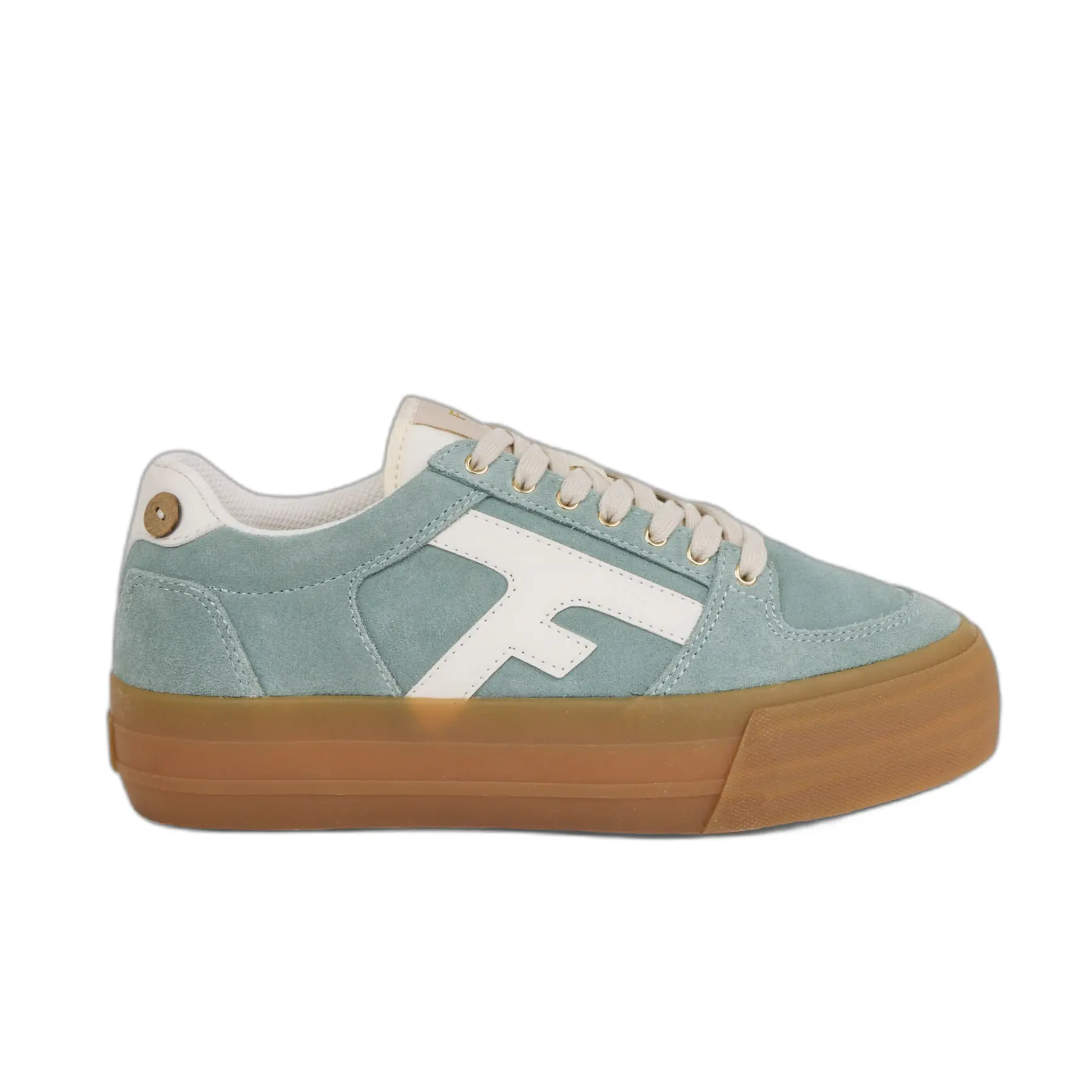 Sneakers platform in suede donna Faguo Walnut