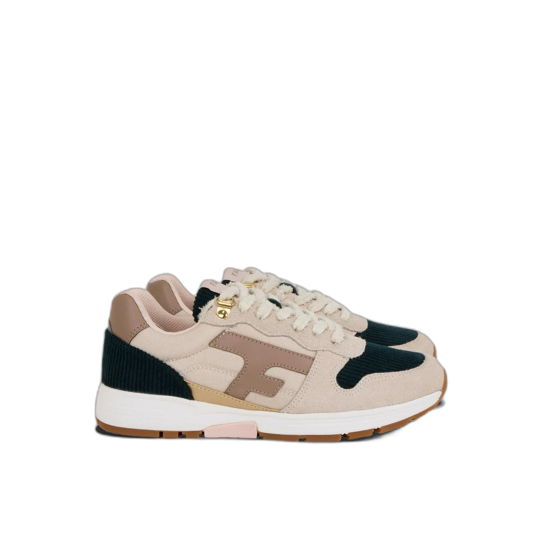 Sneakers da donna in pelle scamosciata Faguo Olive