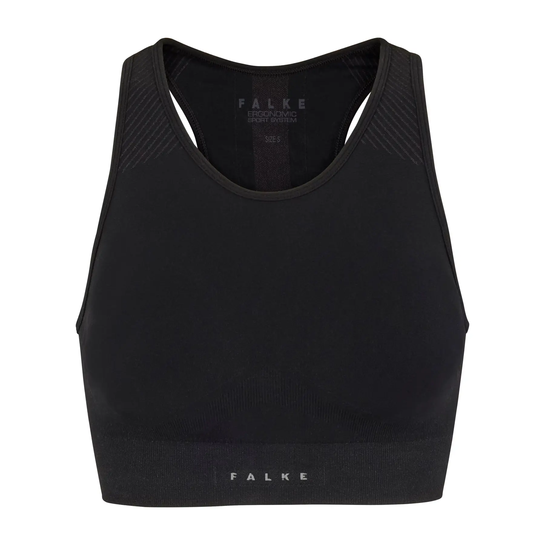 FALKE Second Skin voor gemiddeld activiteitsniveau functioneel materiaal sportbeha dames zwart - maat L