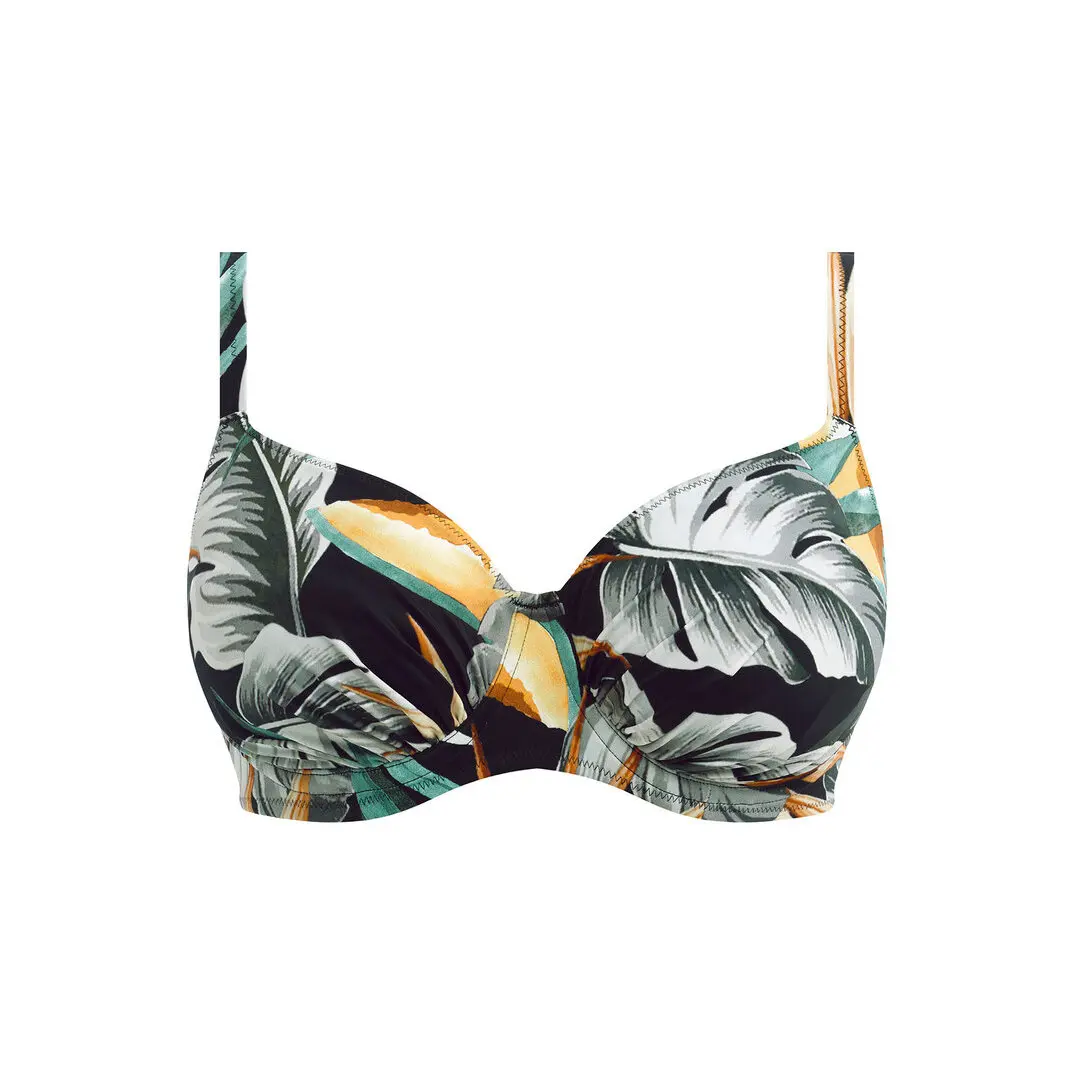Crop top per costume da bagno donna con ferretto e pieghettatura Fantasie Bamboo Grove