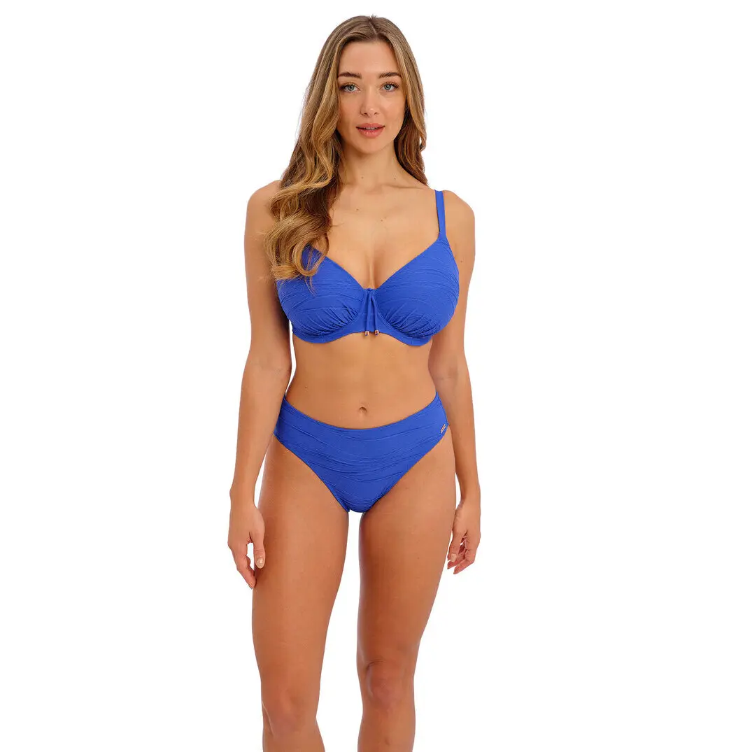 Slip per costume da bagno a vita media da donna Fantasie Beach Waves Ultramarine
