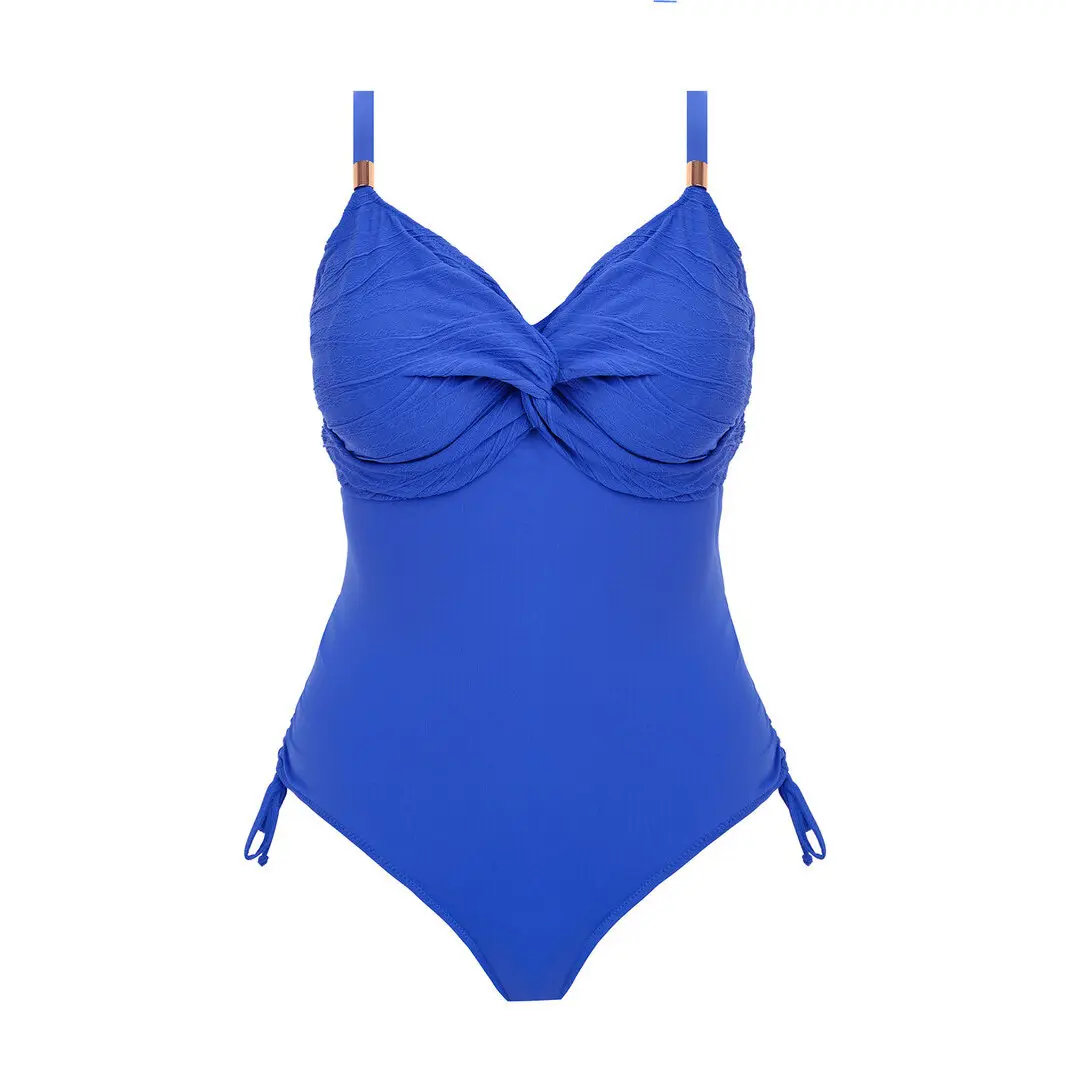 Costume da bagno donna 1 pezzo twist Fantasie Beach Waves Ultramarine