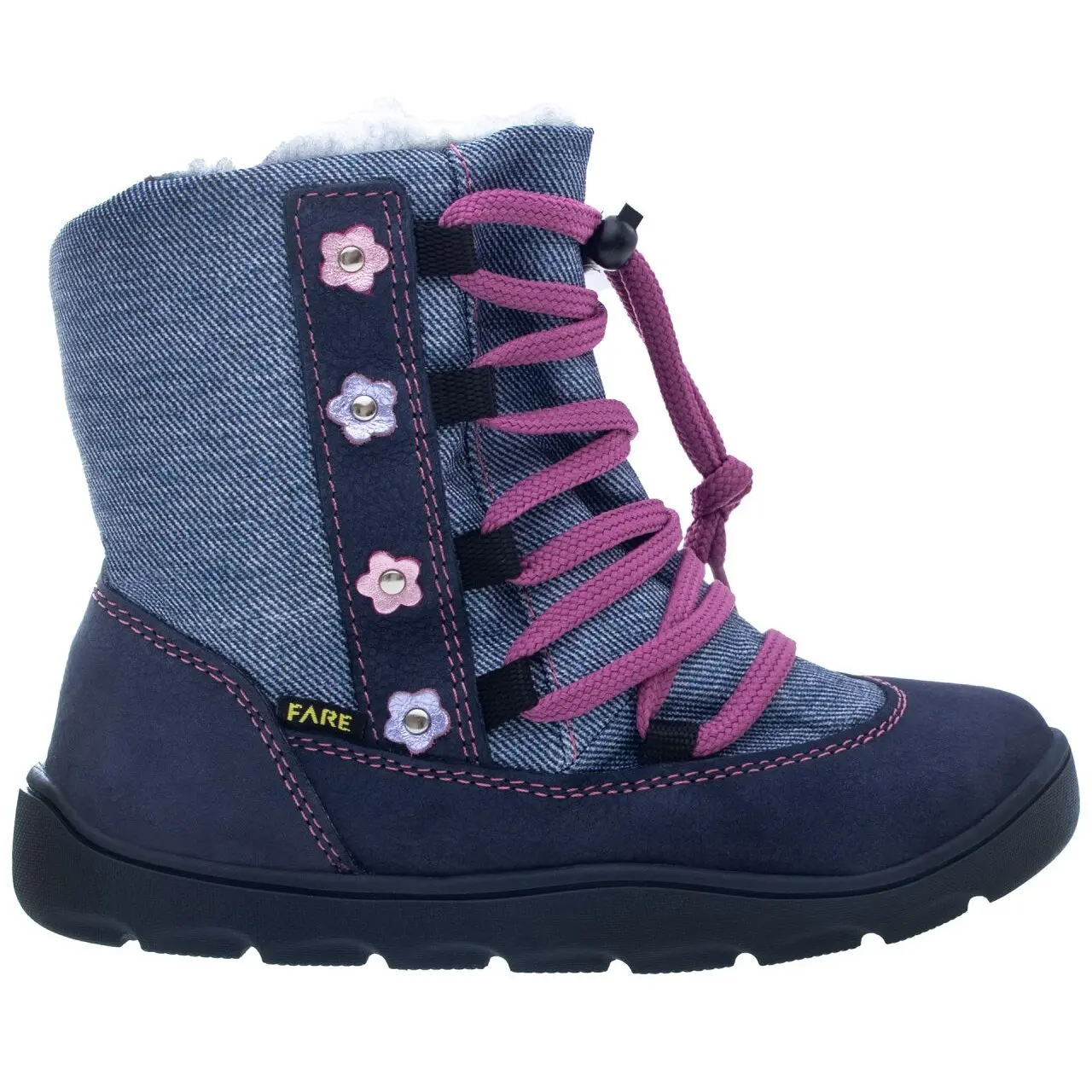 Fare Bare Mädchen Bleu Winterstiefel In Halber Größe