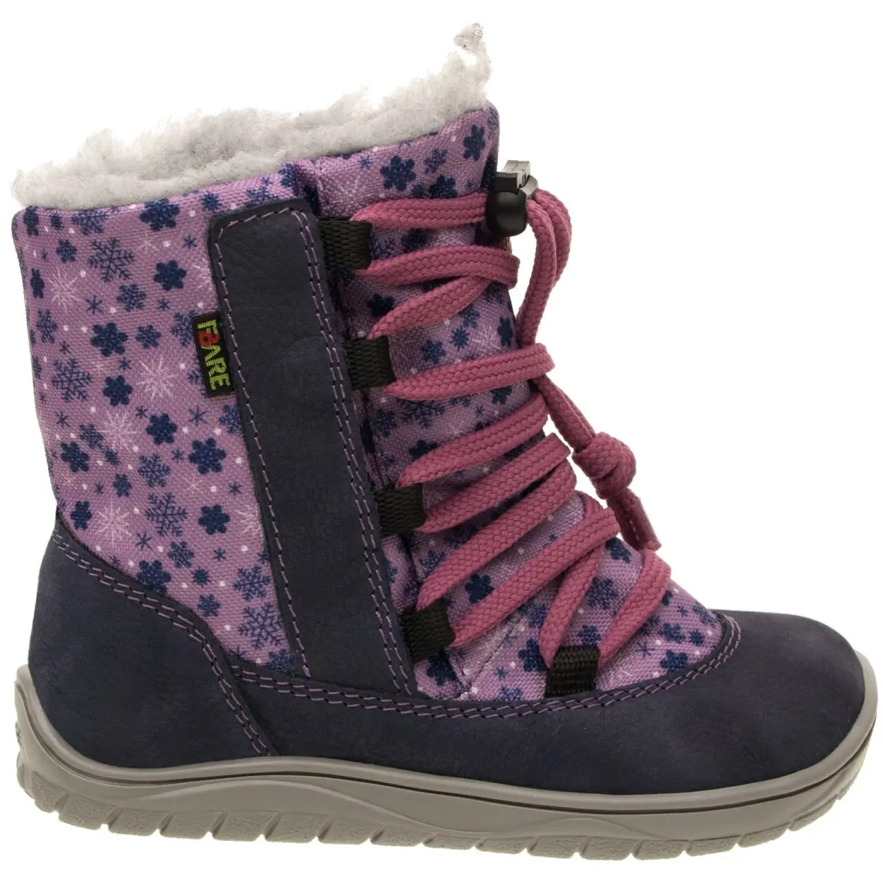 Fare Bare Mädchen Rose Wasserdichte Winterstiefel Bare Snowboots