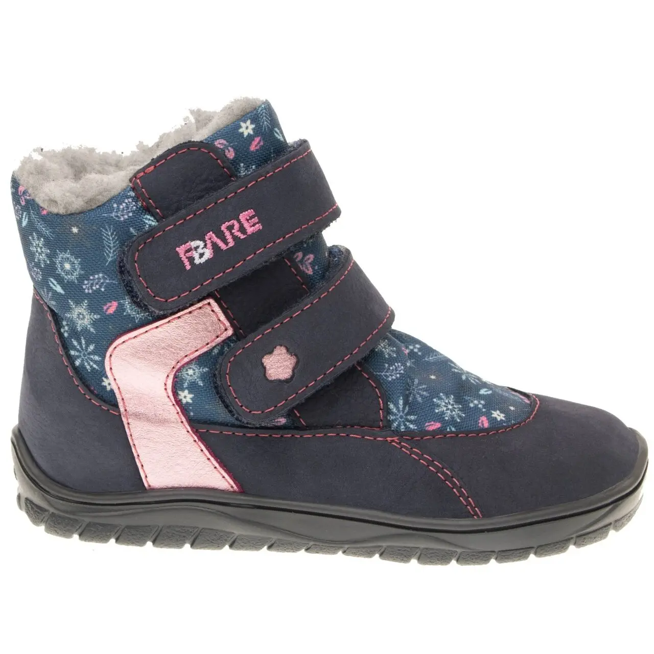 Fare Bare Mädchen Bleu Wasserdichte Winterstiefel Bare Frostky
