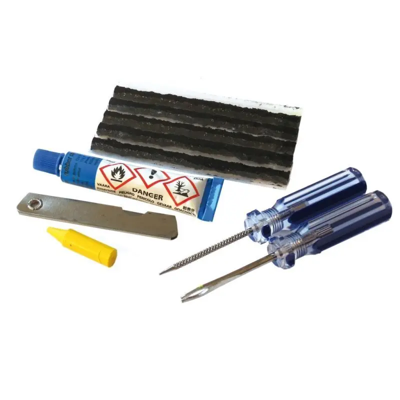 Tubeless Repair Kit 5 Bohrer+Kleber+Werkzeug Fasi Weldtite
