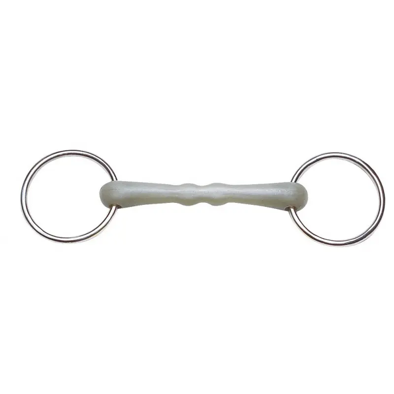 Feeling Blanc Mors 2 Anneaux En Flexi Droit Pour Cheval