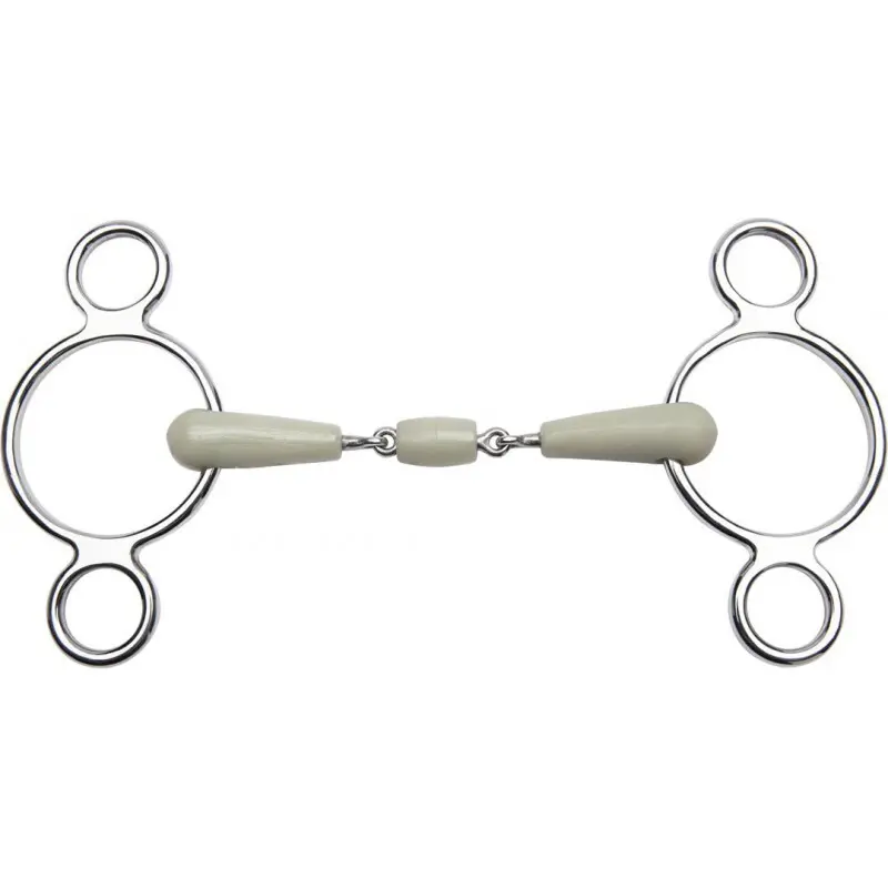 Bit per cavalli Feeling 3 Anneaux flexi double brisure