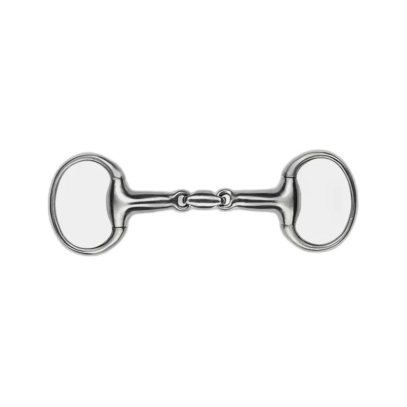 Stainless steel olive bit for horses with satin Feeling Anatomic