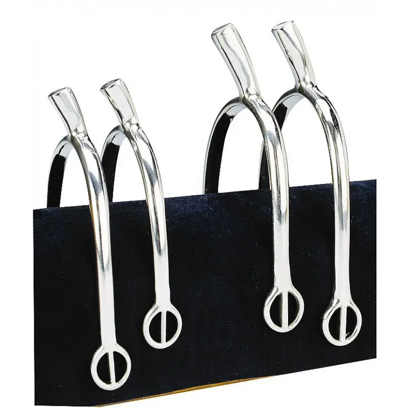 stainless steel prince of wales compensated horse spurs with rounded loops Feeling