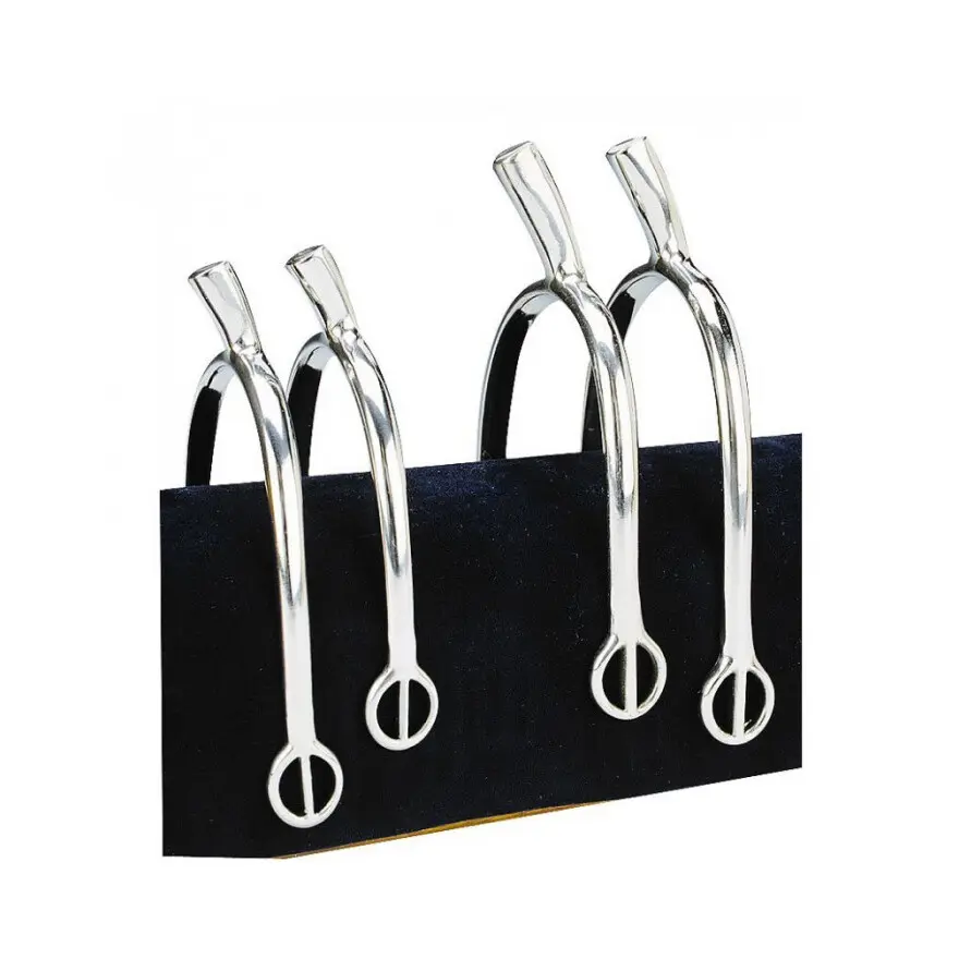 stainless steel compensated riding spur with rounded loops Feeling Prince de Galles