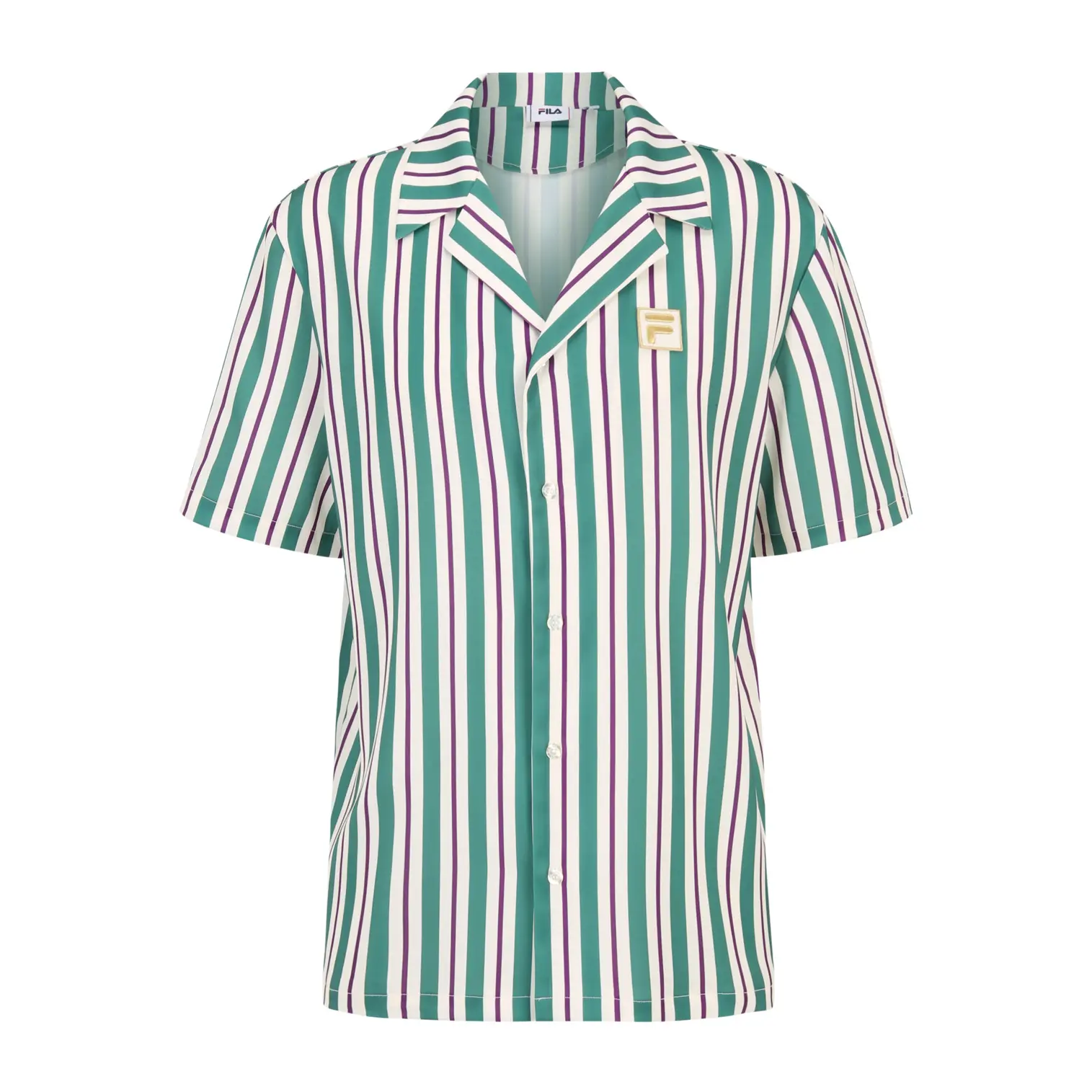 Oversized satijnen polo Fila Lastro Striped
