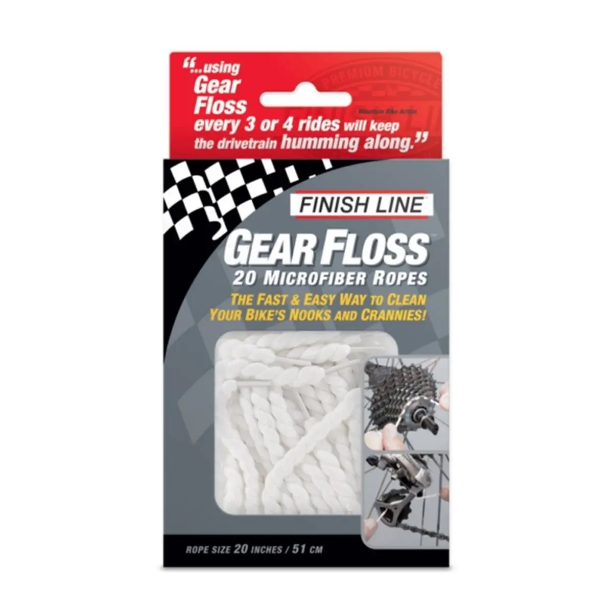 Reinigingskoord Finish Line Gear Floss (x20)