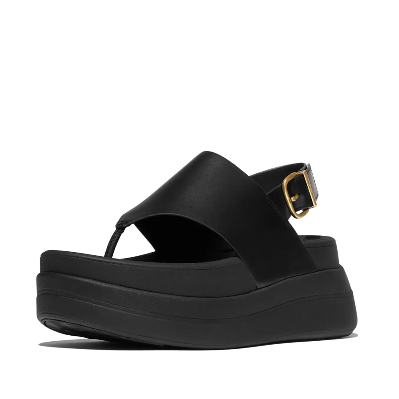 Keilabsatzsandalen aus Leder mit Fersenriemen für Damen FitFlop F-Mode