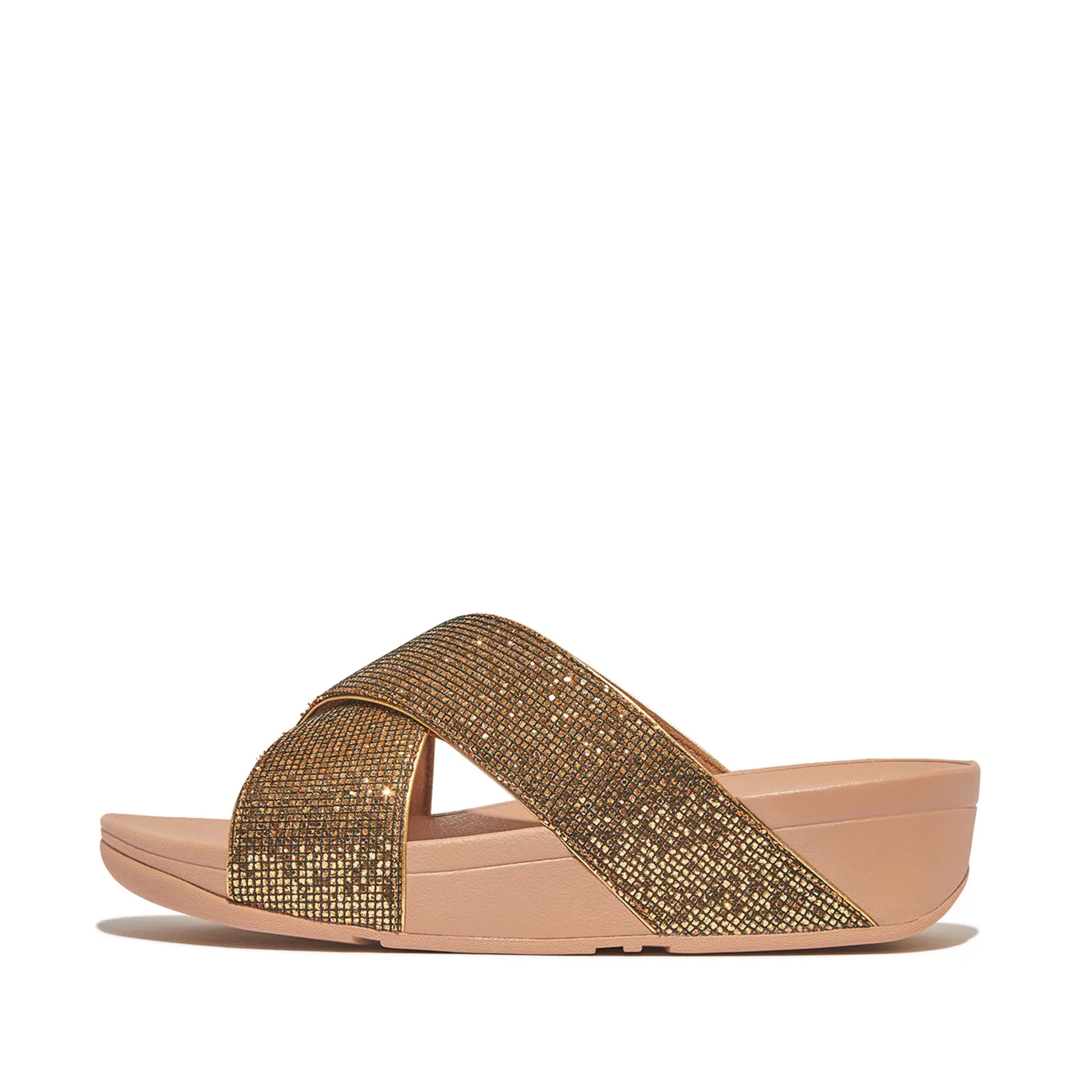 Sandali da donna FitFlop Lulu Cross Slide - Glitterball