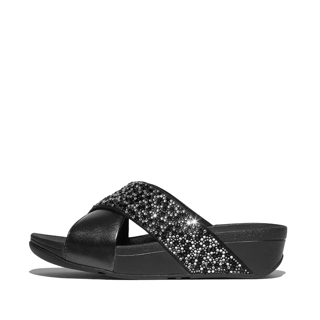 Ciabatte da donna FitFlop Lulu Crystal-Mix Metallic Cross