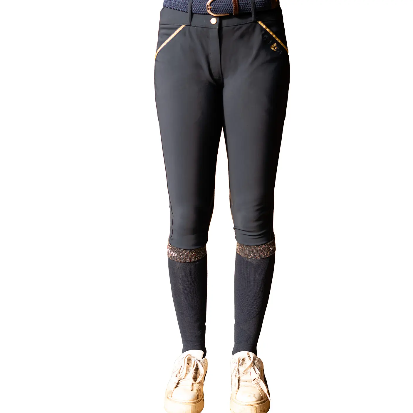 Reithose Mid Grip Mädchen Flags&Cup Catarina