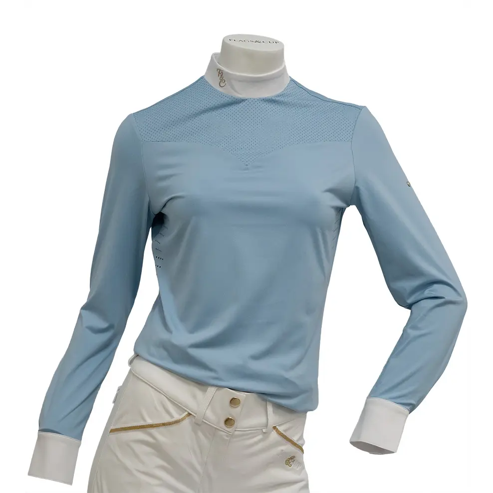 Long-sleeved competition polo shirt Flags&Cup Isadora