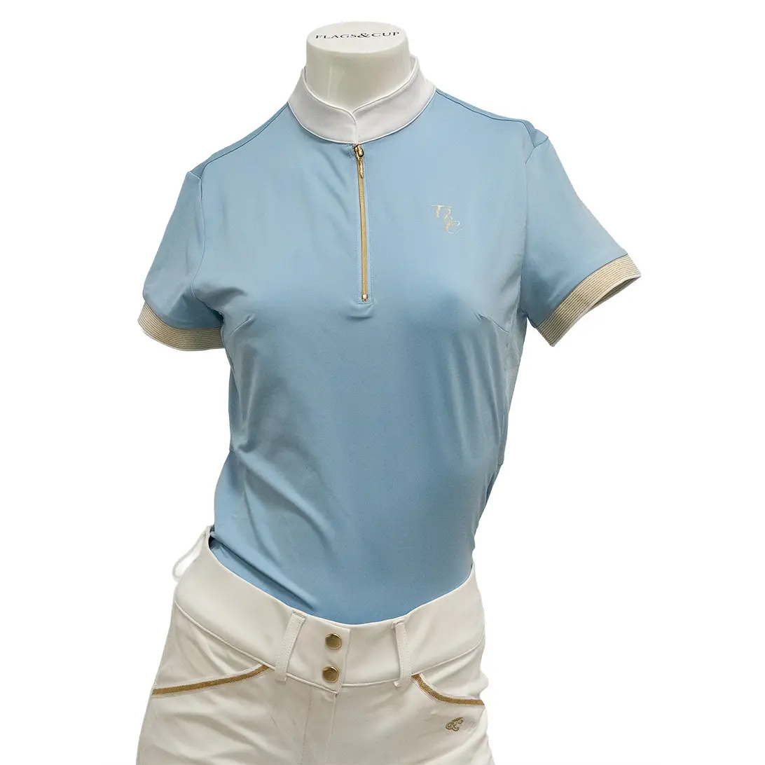 Turnier-Poloshirt Mädchen Flags&Cup Andria