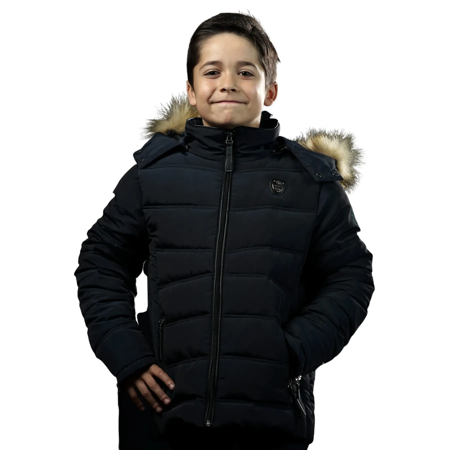 Kid's Puffer Jacket Flags&Cup Oulu