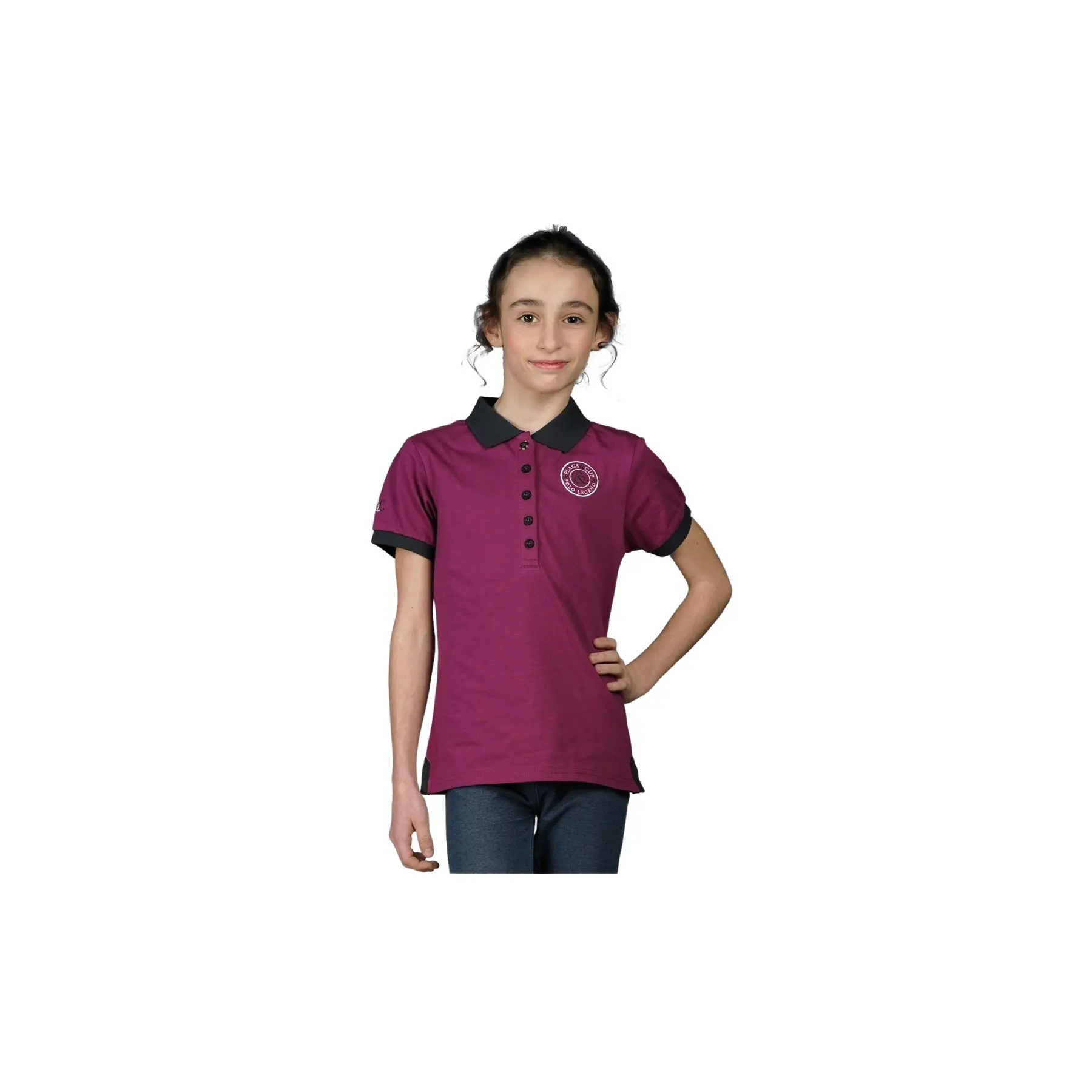 Girl's riding polo shirt Flags&Cup Cali