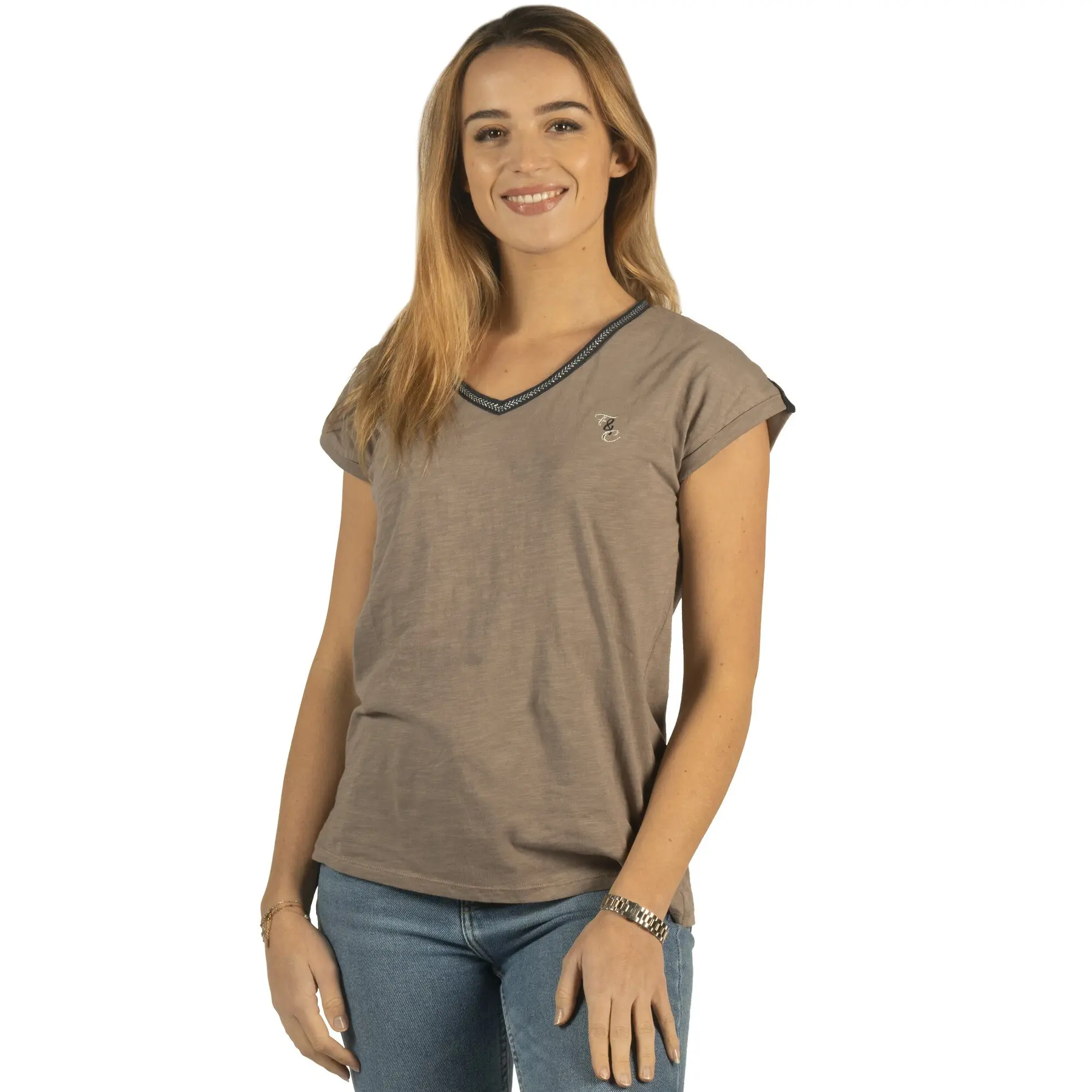 Women's T-shirt Flags&Cup Janina