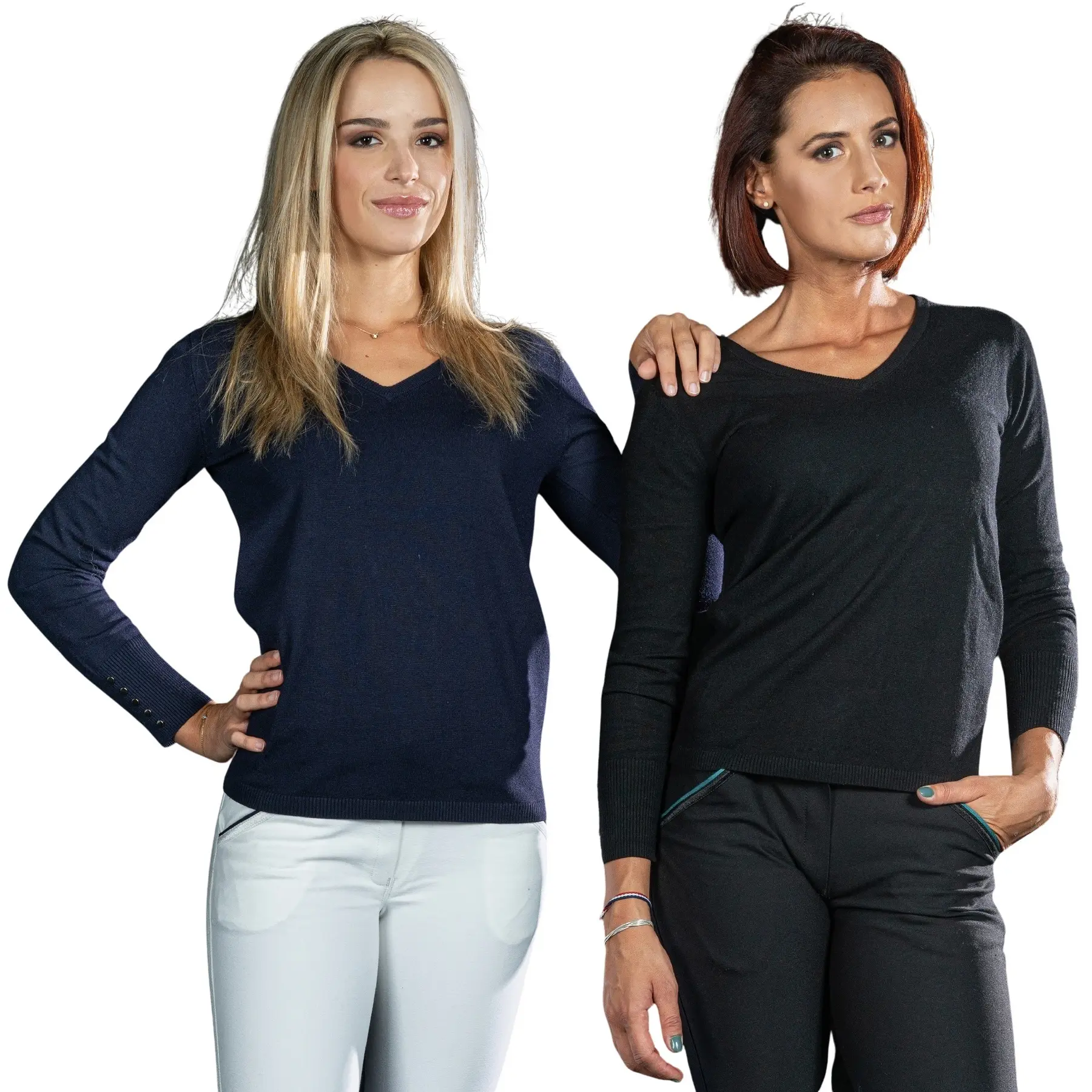 Women's v-neck sweater Flags&Cup Nostava