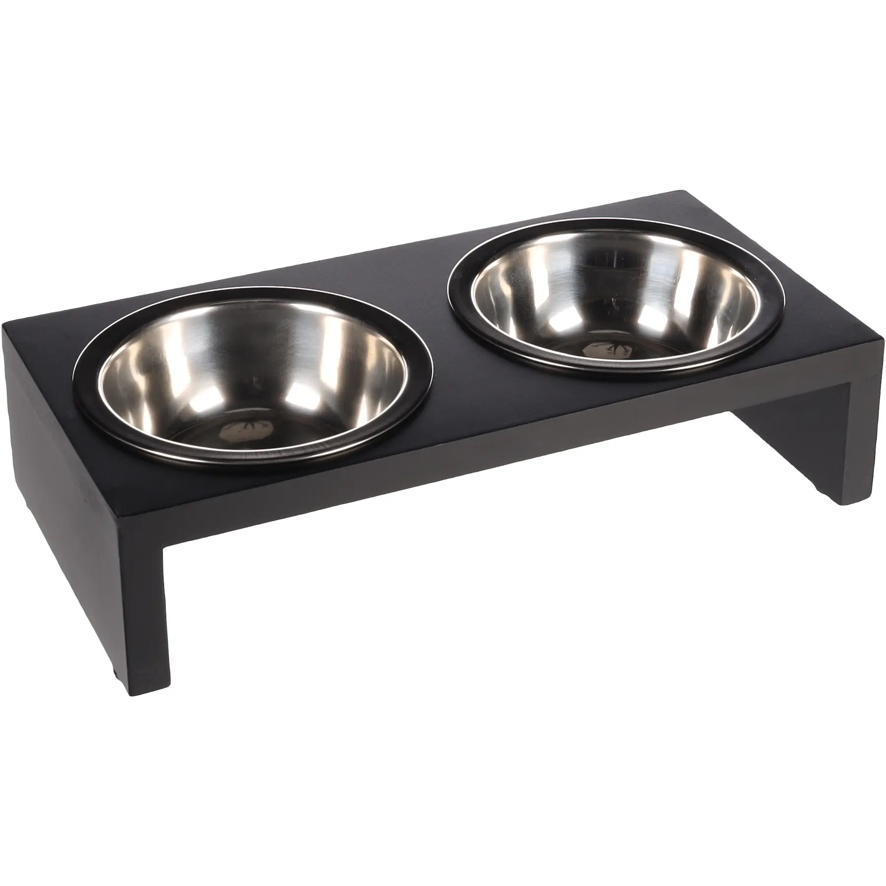 Flamingo Silber Rechteckiger Futter- Und Wassernapf Für Hunde Duo Dinner Kobushi