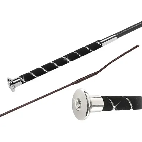 Cravache de dressage équitation Fleck Premium 03040s Crystal