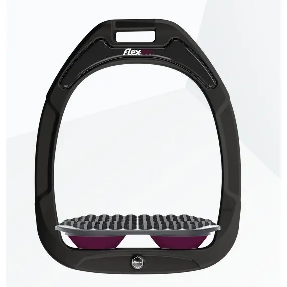 Flex-On Noir Étriers Endurance /Gris/Prune Green Composite