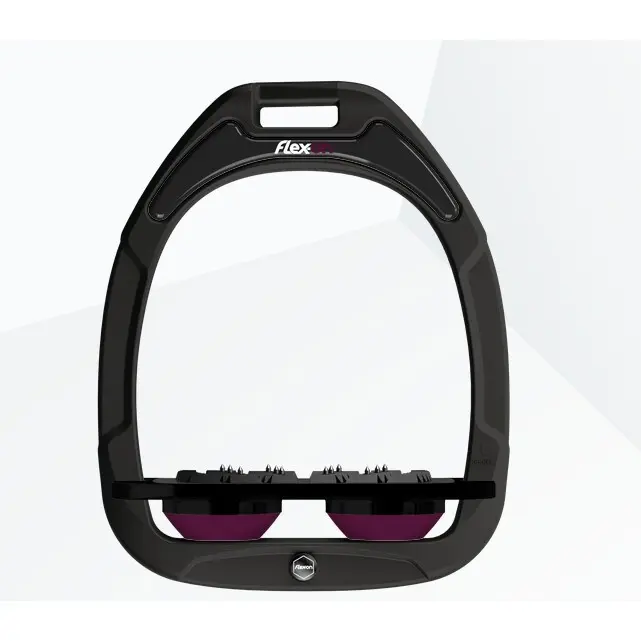 Platte Ultra Grip Steigbügel Schwarz/Schwarz/Plum Flex-On Green Composite